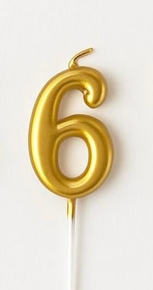 6 Number golden candel