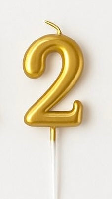 2 Number golden candel