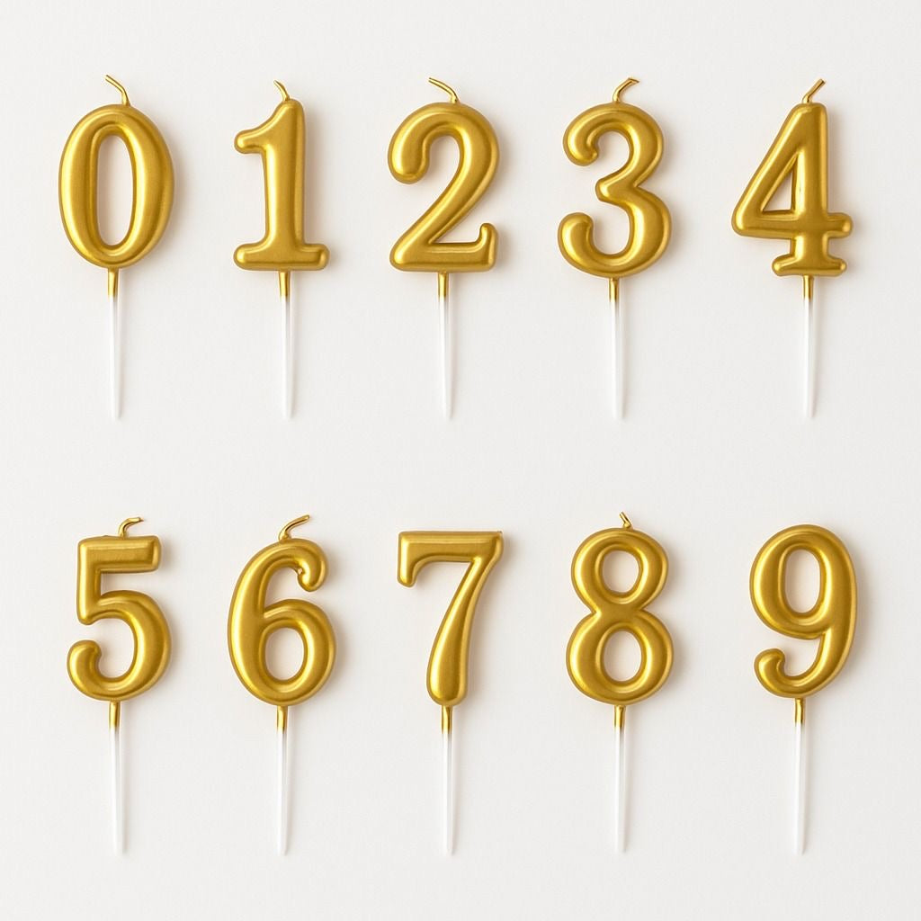 9 Number golden candel