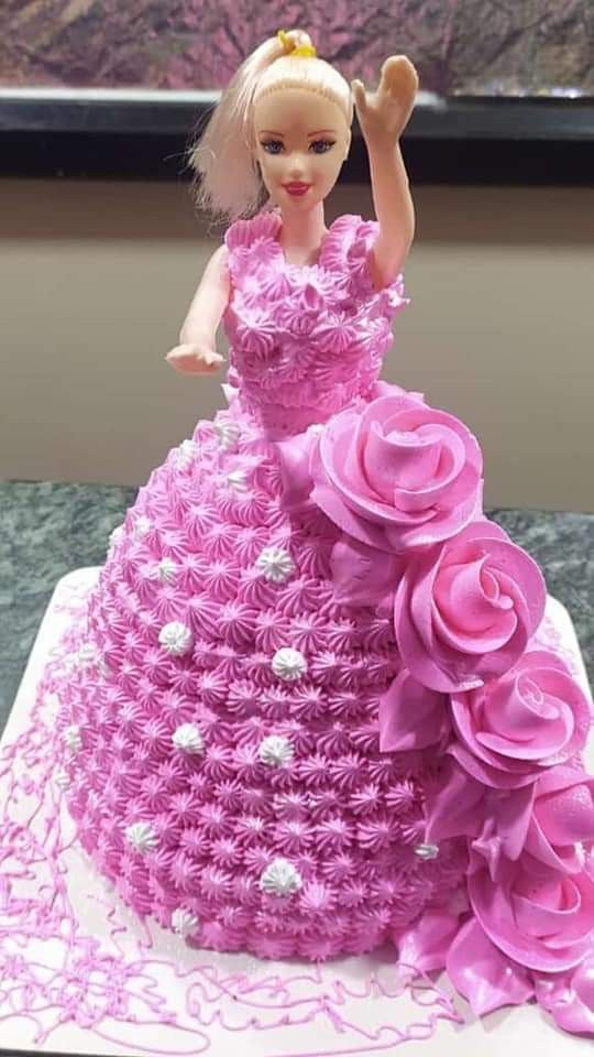 Pink Barbie doll cake Normal size premium quality