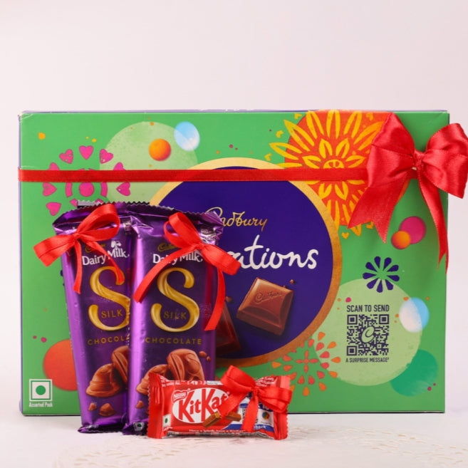 1 celebrations 2 silk 1 kitkat