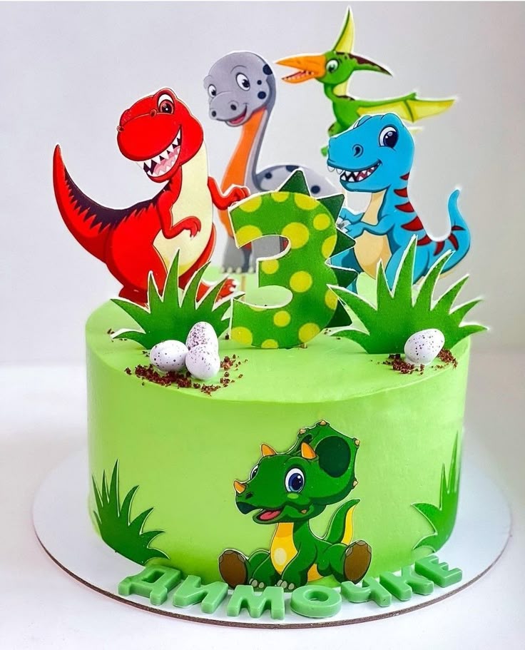 Dragon theme stiker cake for kids