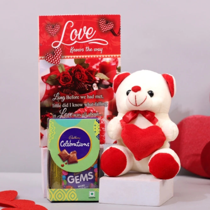 Love Greeting card,Mini celebrations , teddy 6 inch combo