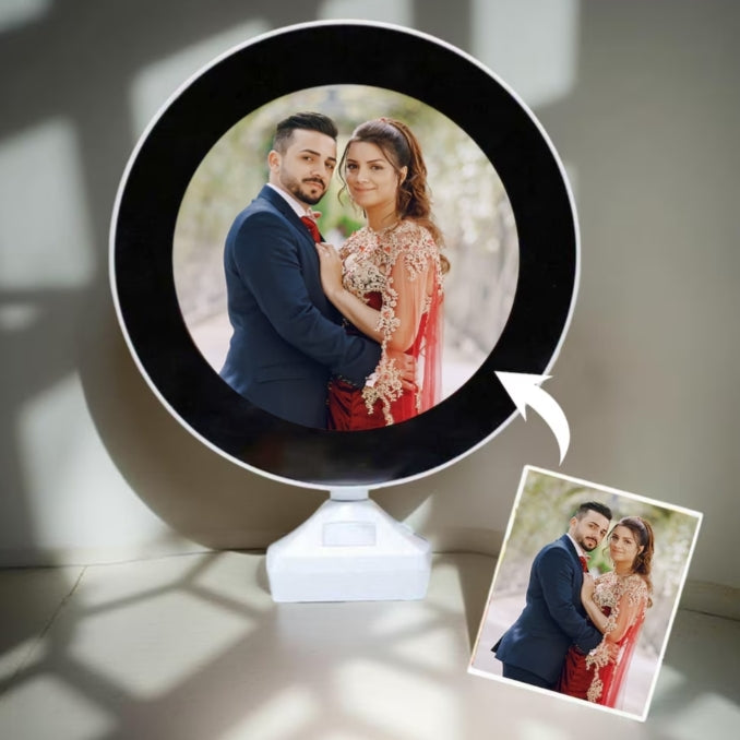 For gift light photo frem with mirror style