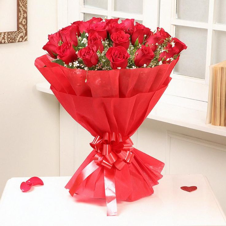 30 rose flower bouquet with Red paper paking premium quality