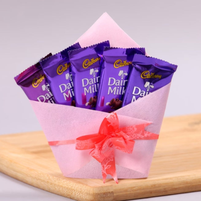 5 diary milk with beautiful paking